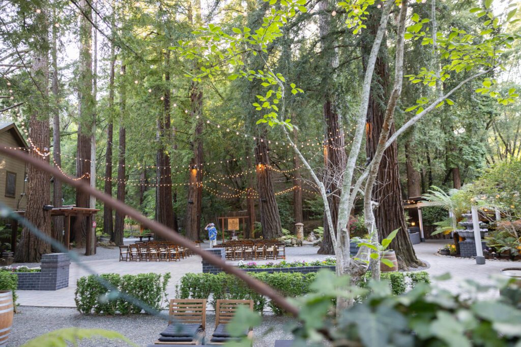Corporate offsite in Marin County with indoor and outdoor breakout spaces